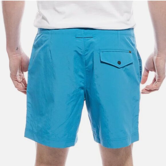 NWT - Billy Reid Hybrid Swim Shorts in Tropic Blue Size 33 - Picture 2 of 2
